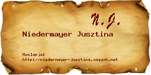 Niedermayer Jusztina névjegykártya